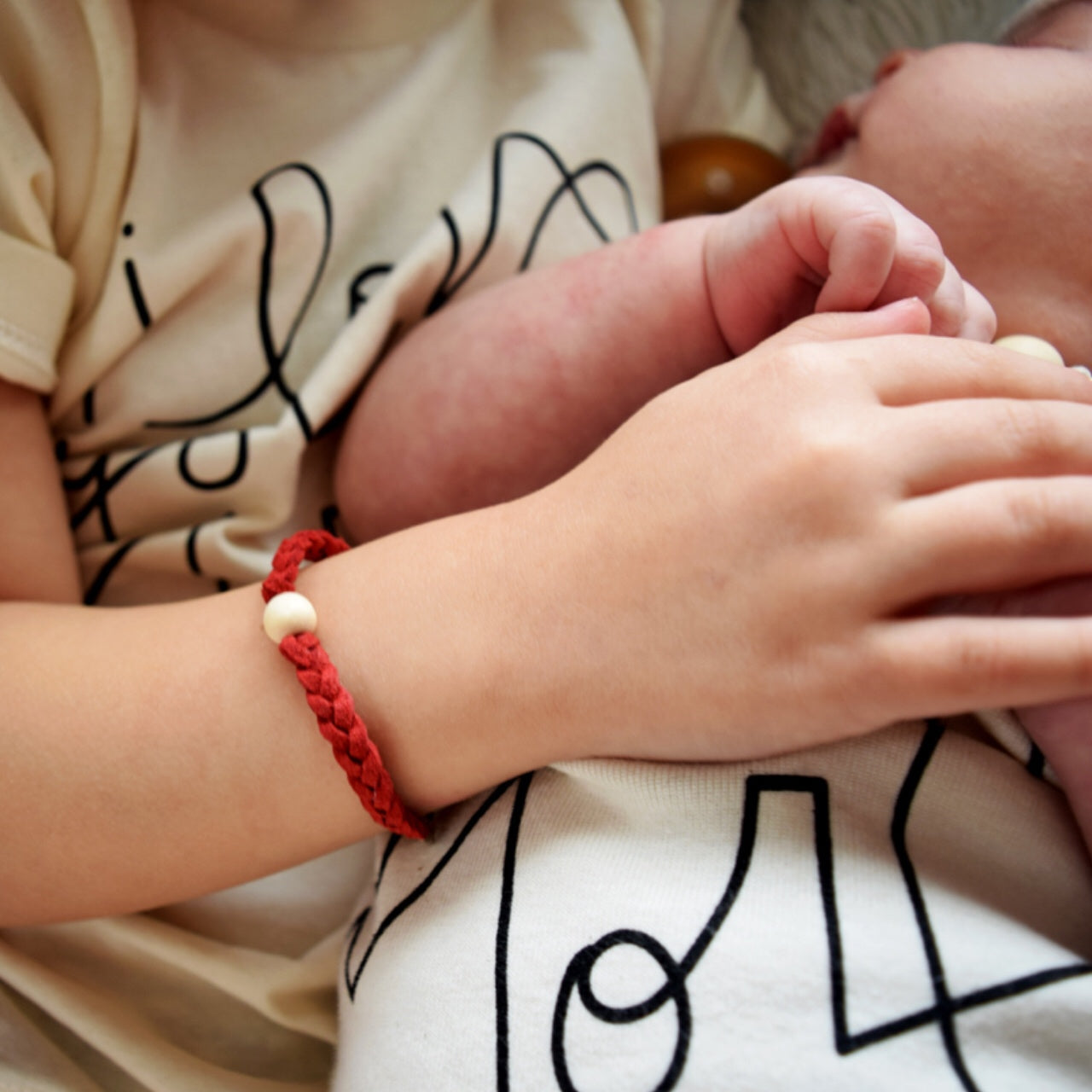 Little Wood Bead Bracelets / Essential Oil Diffuser Kids Jewlery - Late Night Luna