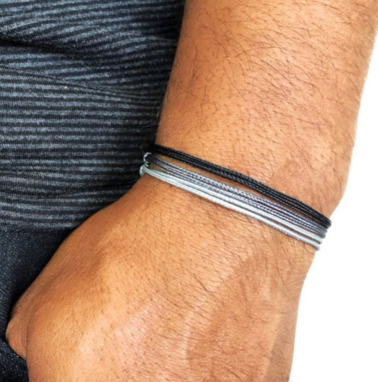 Vegan Nylon Men's String Beach Bracelets
