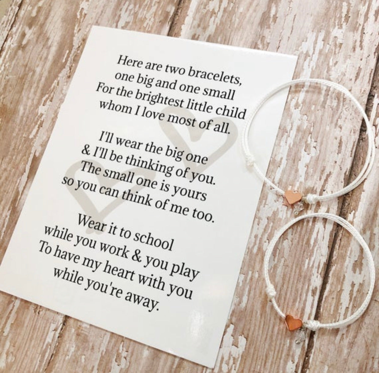 Comfort Bracelets Set Adult & Child with Card