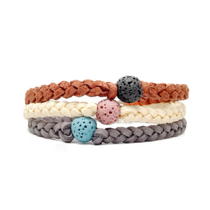 Beautiful and fun with mixing and matching lava beads these bracelets make excellent essential oil diffusers! Lava beads are naturally pours which allows them to soak up the essential oils. Your body heat will then diffuse the oils throughout the day! Available in over 25 bracelet colors and 10 bead colors! 