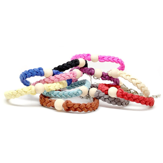 Little Wood Bead Bracelets / Essential Oil Diffuser Kids Jewlery - Late Night Luna